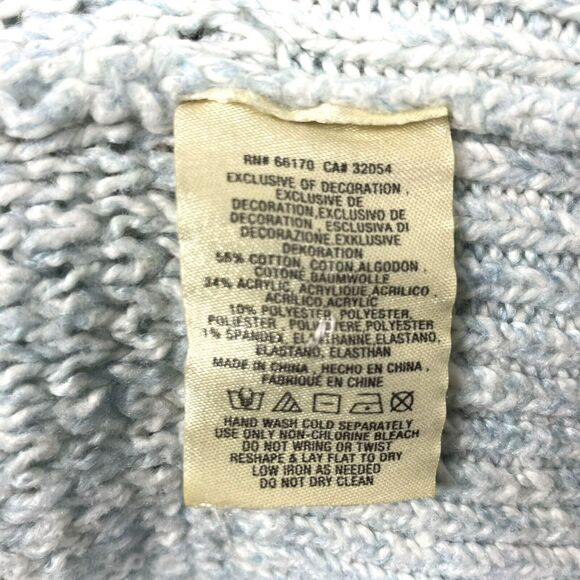 Anthropologie Sleeping on Snow Sweater Size XXS Light Blue Jewel Seams - Picture 5 of 5